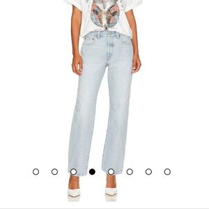 Levi's 501 Premium Rigid Denim Jeans Light Wash Size 32 90s Button Fly